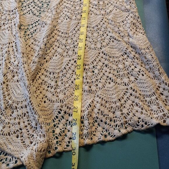 Katie Todd Womens 2X Crochet Asymmetrical Hem Lightweight  Wrap/Sweater/Cover-up - Picture 5 of 6